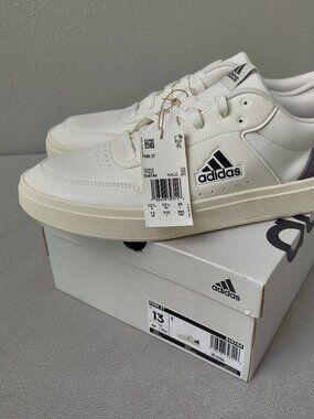 Size 13 - Adidas Park Street Mens Sneakers White Low Top IG9847 Skate Cream Grey